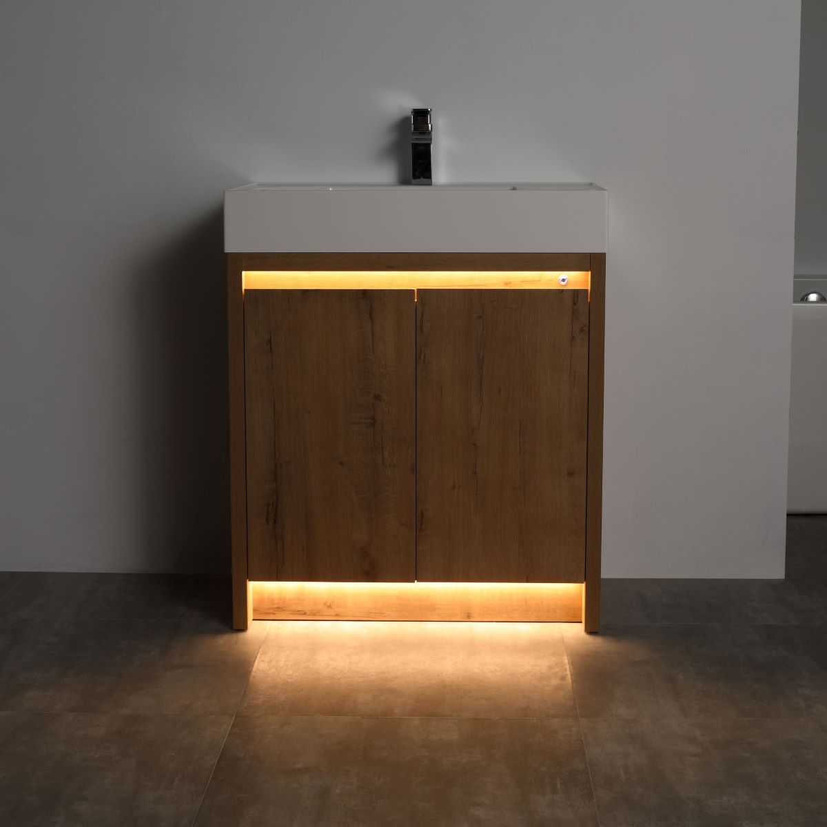 Capri 30″ Classic Oak Vanity (Dual LED Illuminated)