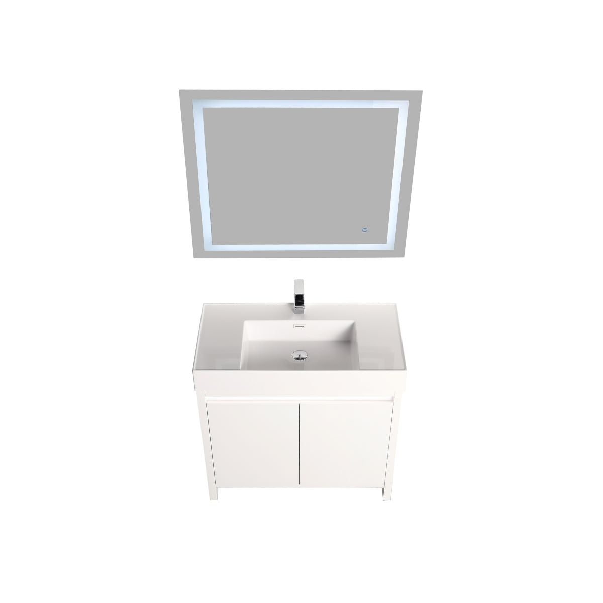 Capri 36″ Glossy White Vanity (Dual LED Illuminated)