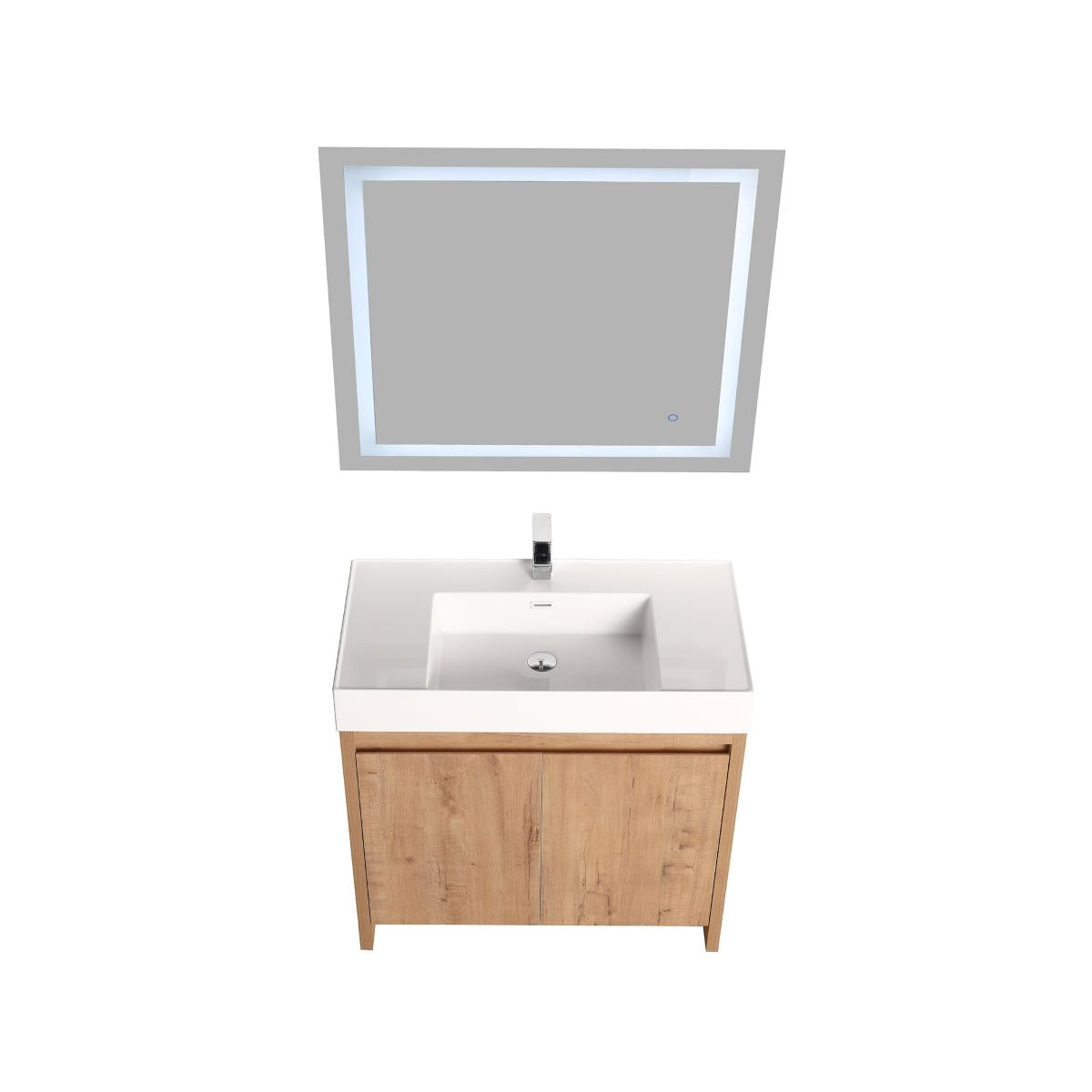 Capri 36″ Classic Oak Vanity (Dual LED Illuminated)