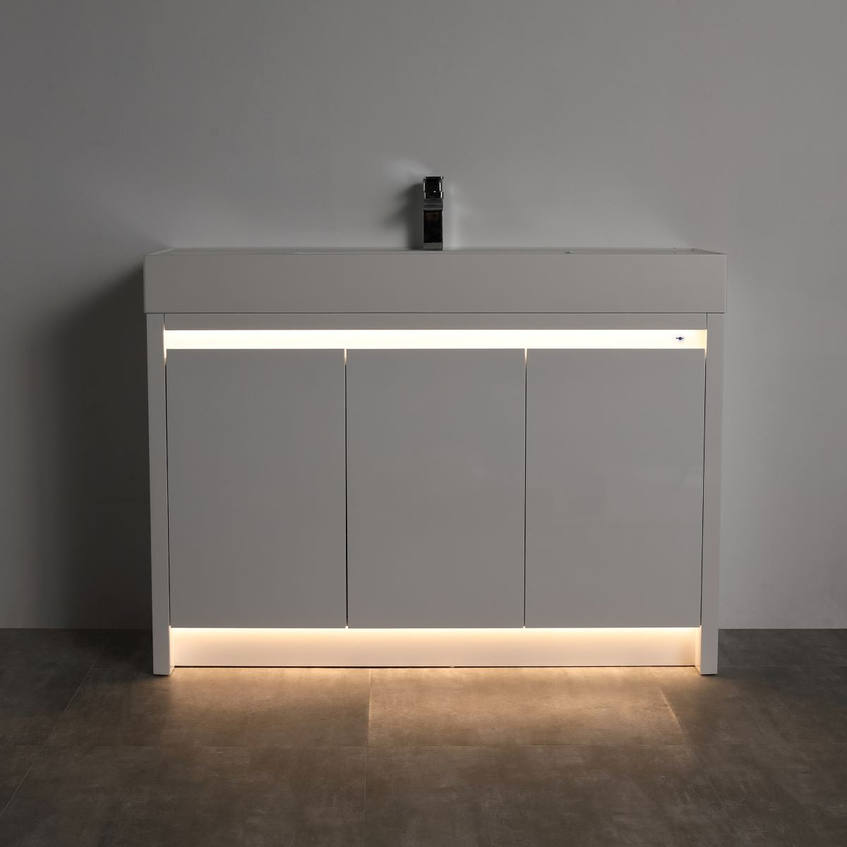 Capri 48″ Glossy White Vanity (Dual LED Illuminated)