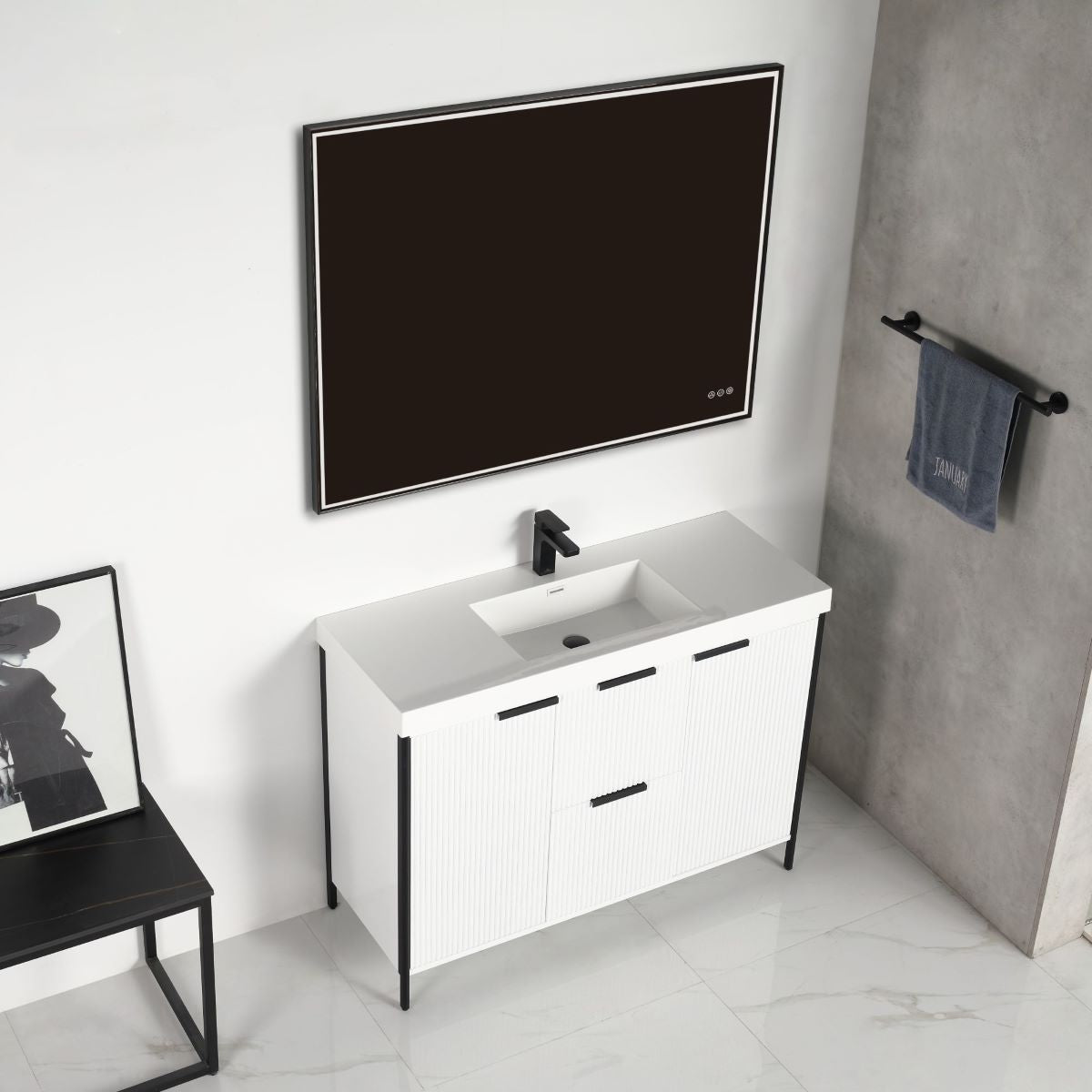 Zurich 48″ Glossy White Vanity