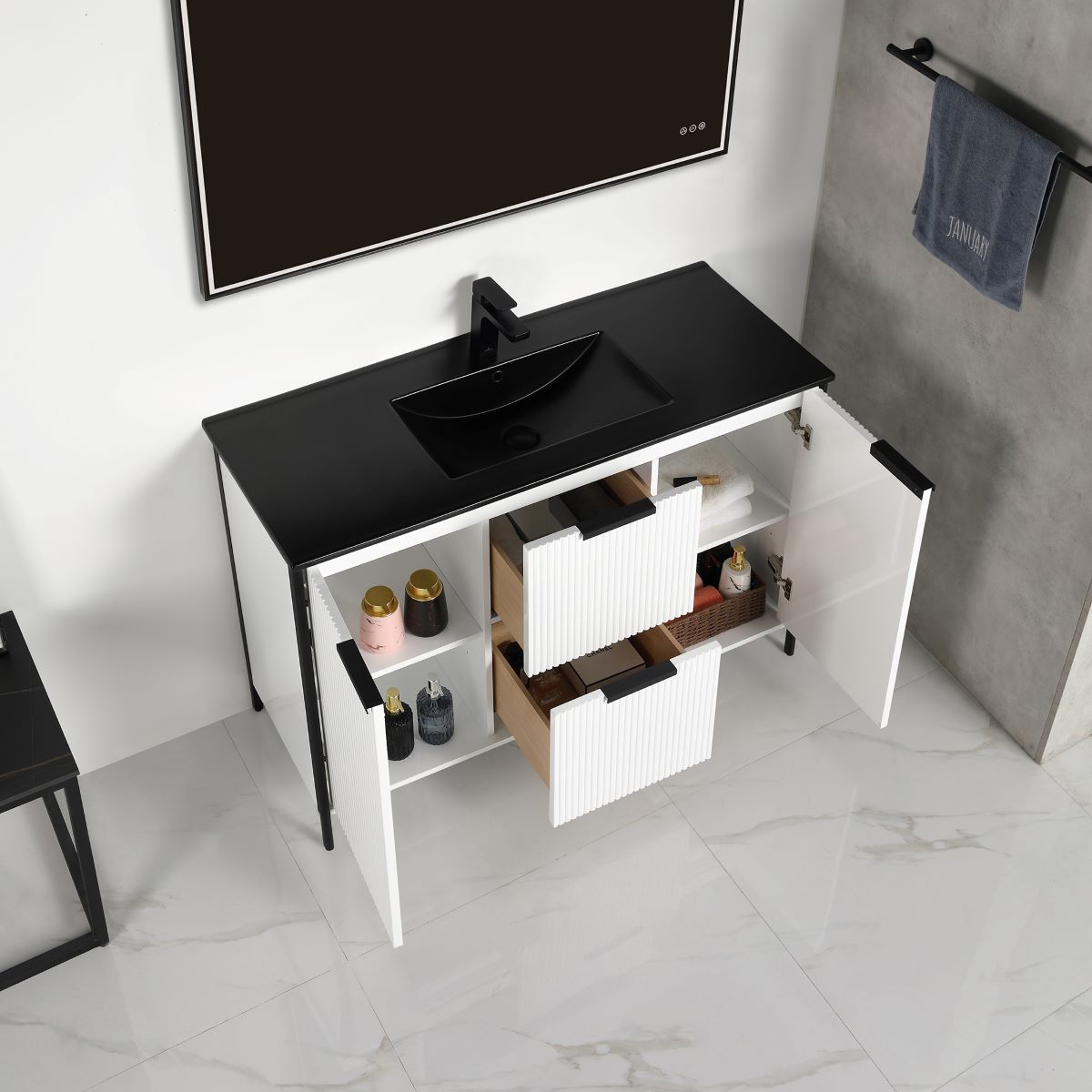 Zurich 48″ Glossy White Vanity