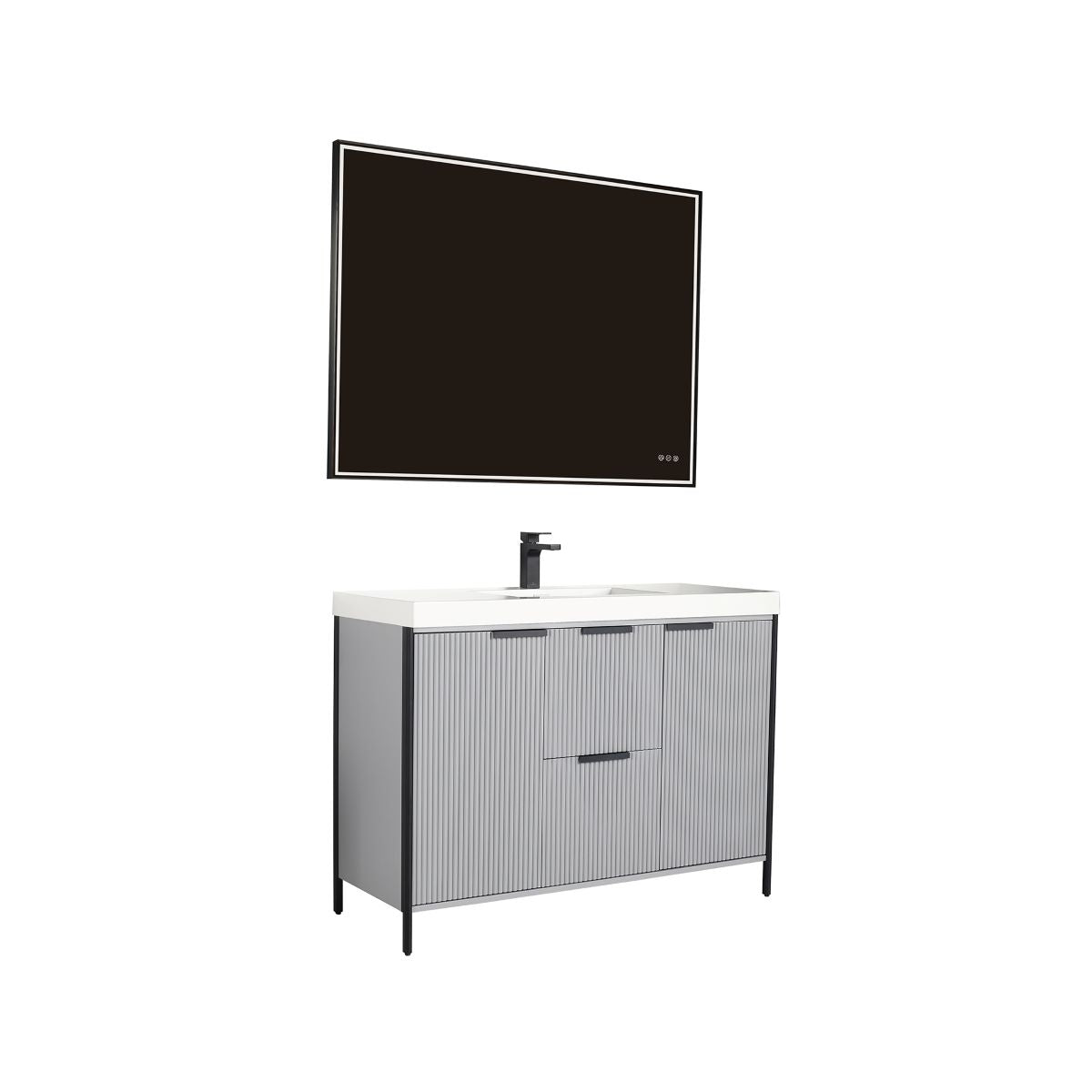 Zurich 48″ Metal Gray Vanity