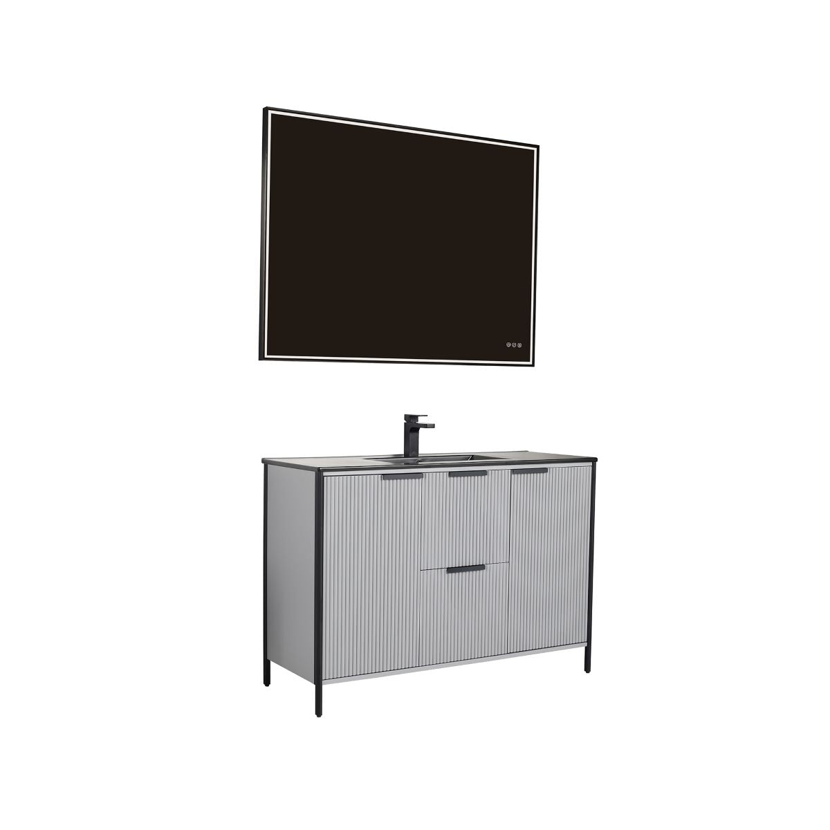 Zurich 48″ Metal Gray Vanity