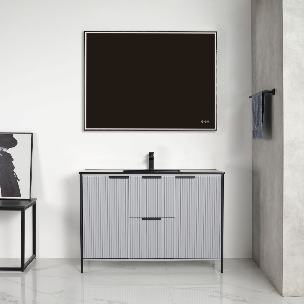 Zurich 48″ Metal Gray Vanity