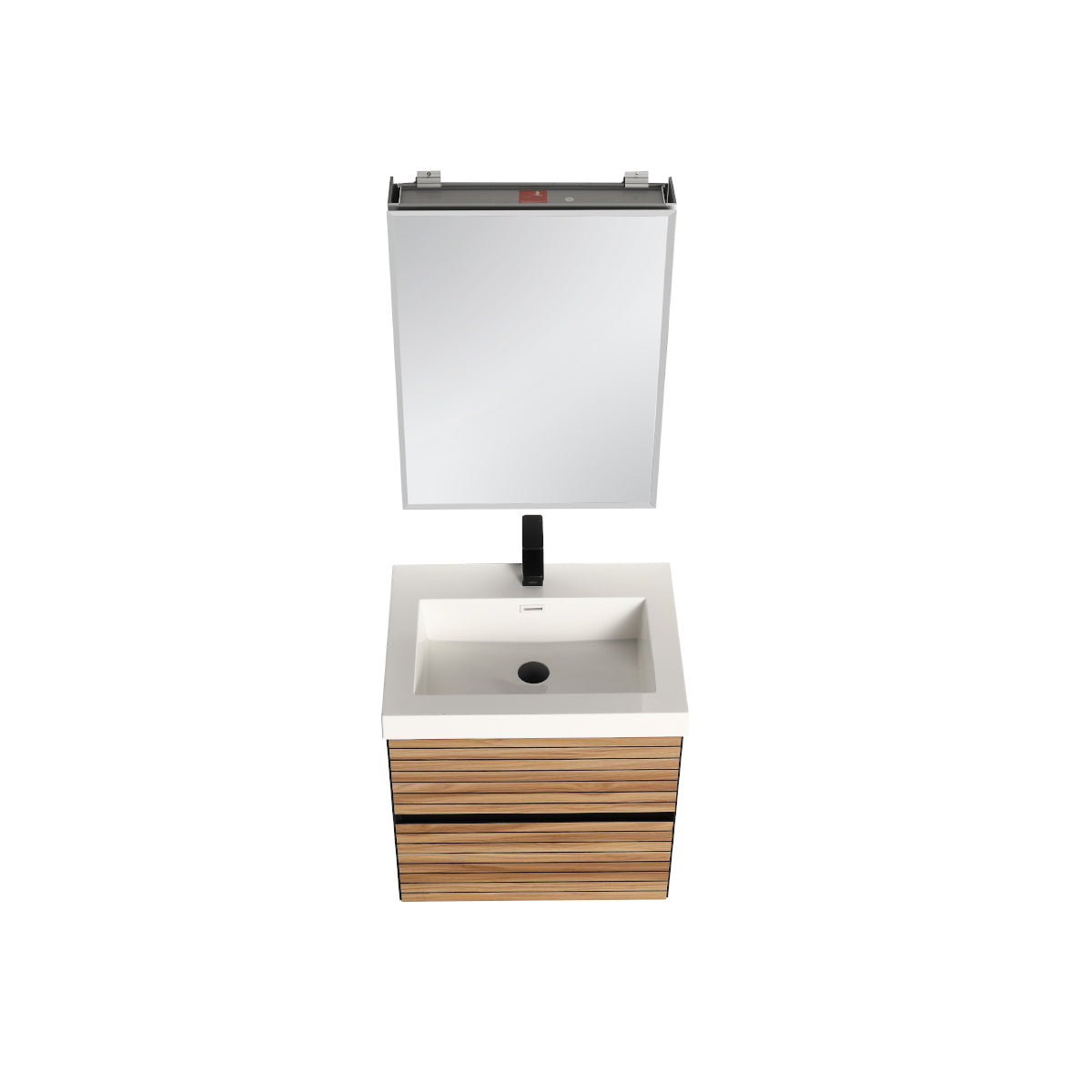 Annecy Maple Strip 24″ Vanity with Ceramic Top-Mount Basin