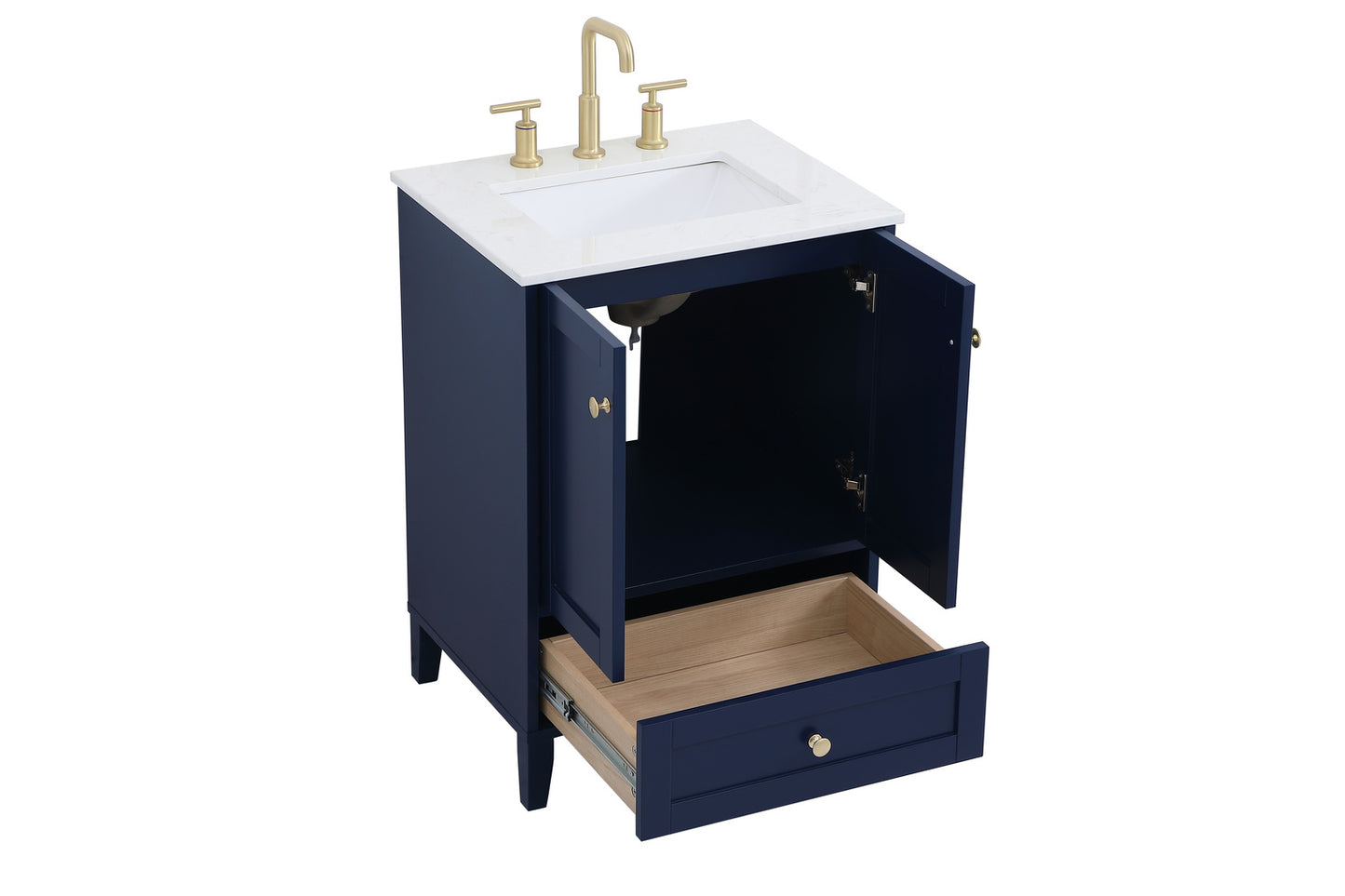 24 inch Single Bathroom Vanity in Blue