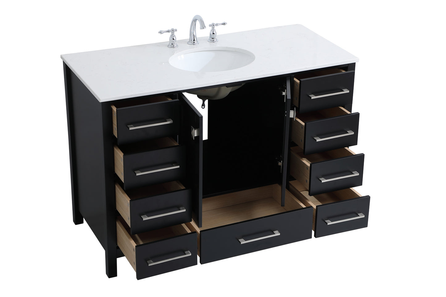 48 inch Single Bathroom Vanity in Black VF18848BK