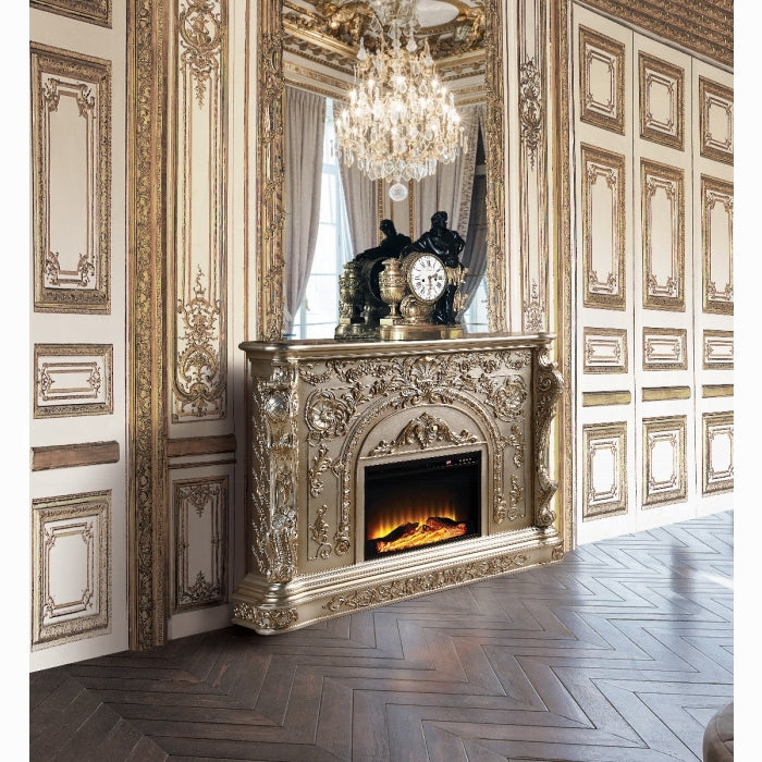 Dana Antique Silver Fireplace