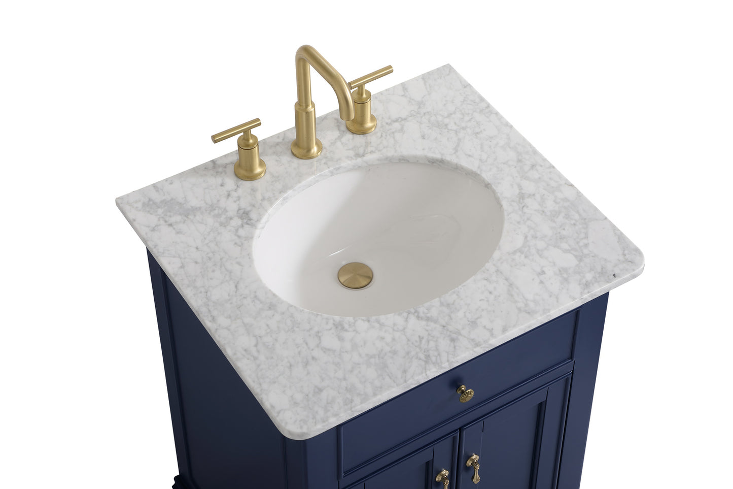 24 inch Single bathroom vanity in blue