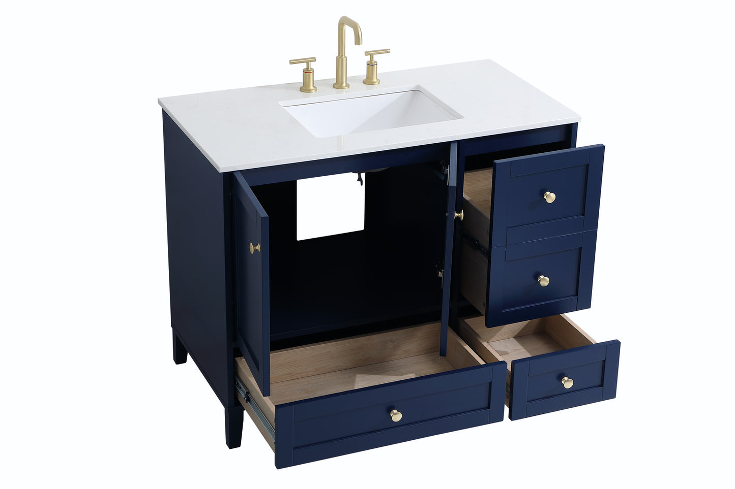 42 inch Single Bathroom Vanity in Blue VF18042BL
