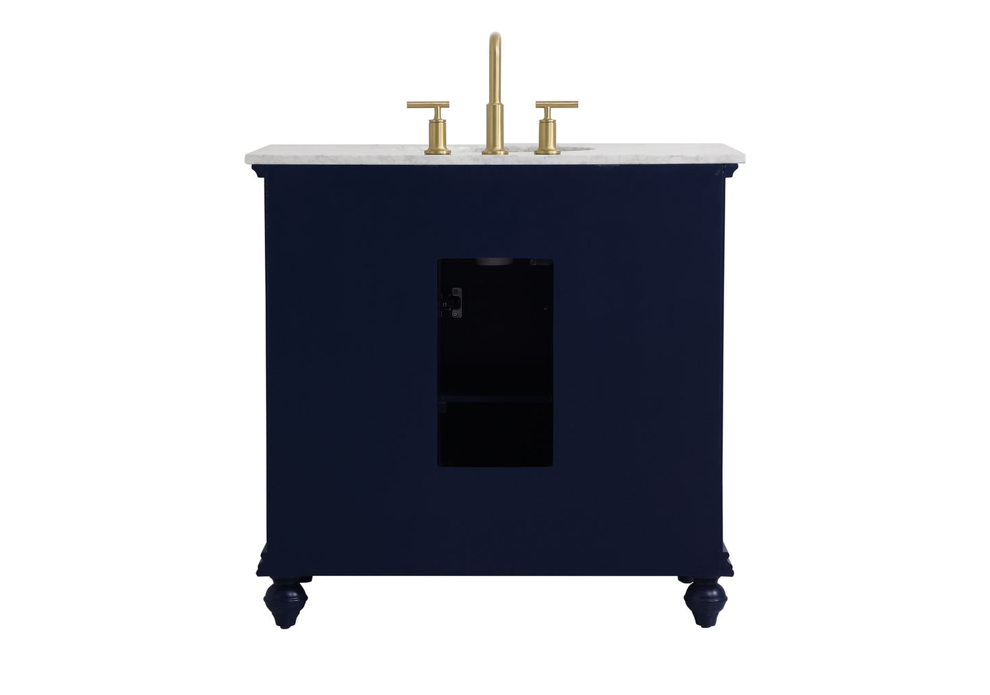 36 inch Single bathroom vanity in blue