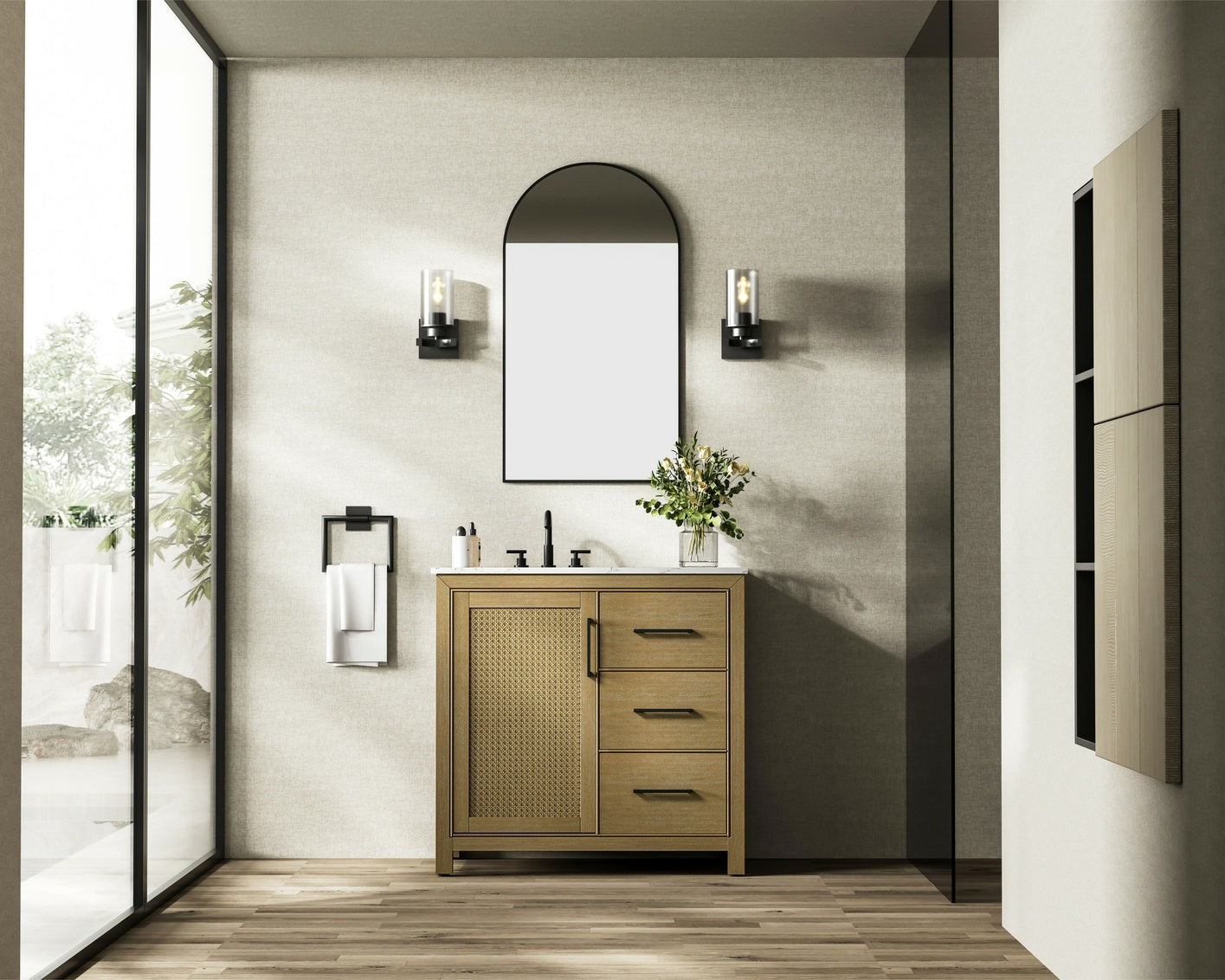36 Inch Single Bathroom Vanity In Linen Oak VF29536LO