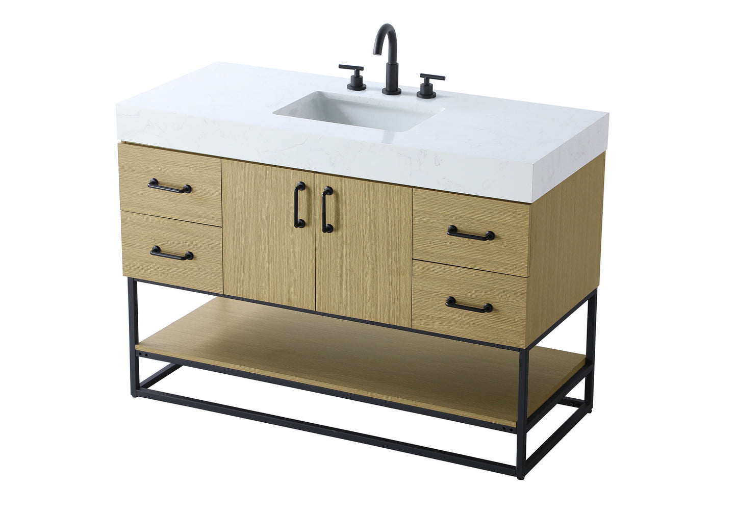 48 inch Single Bathroom Vanity in Honey Brown VF29248MHB