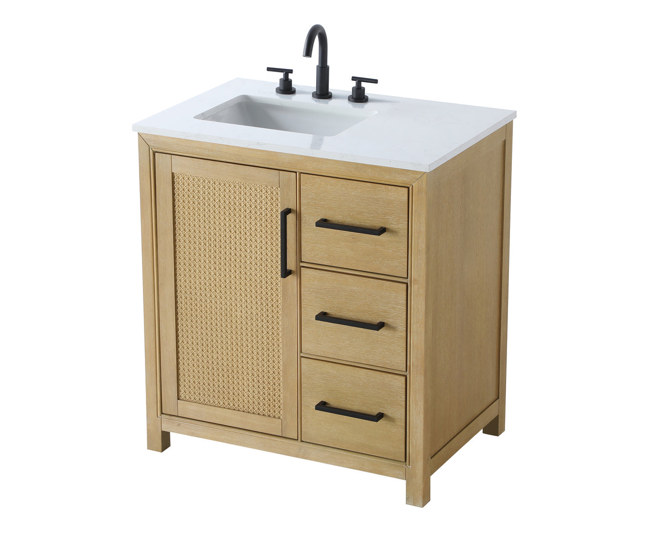 32 Inch Single Bathroom Vanity In Linen Oak VF29532LO