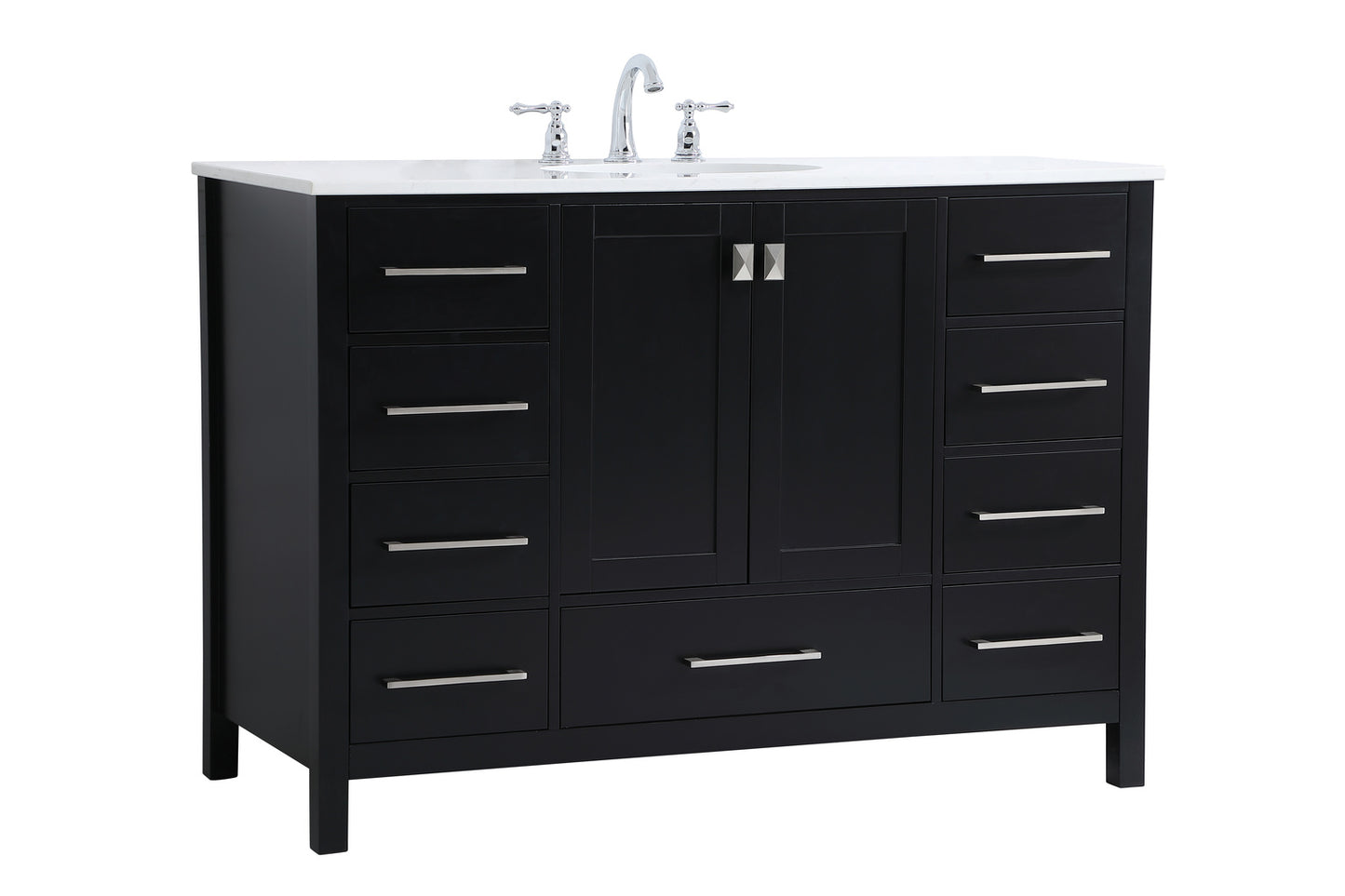 48 inch Single Bathroom Vanity in Black VF18848BK