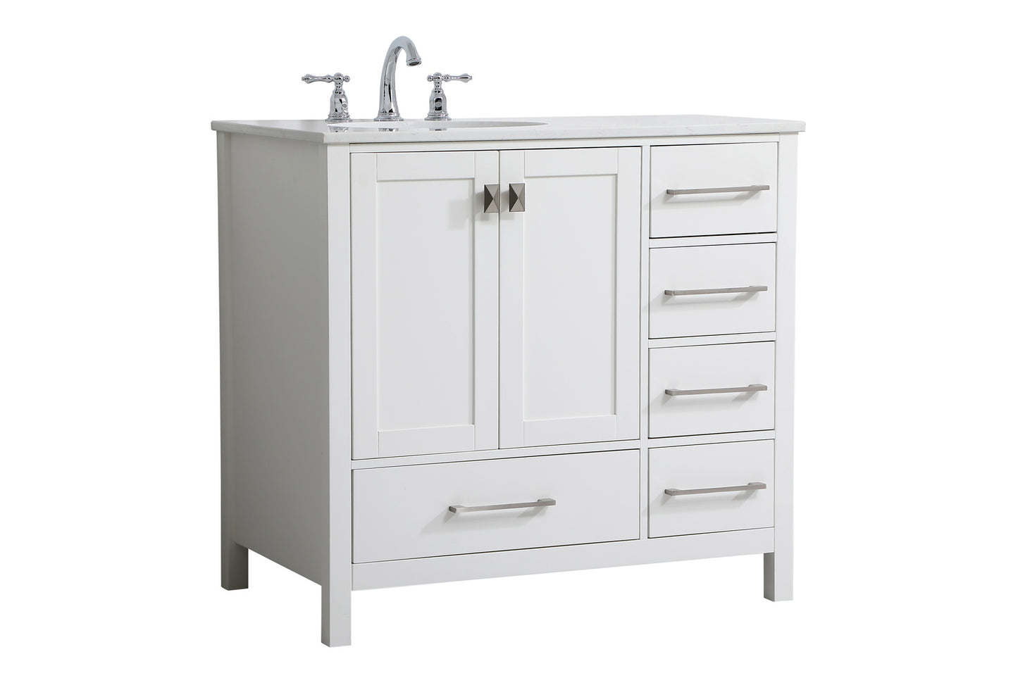 36 inch Single Bathroom Vanity in White VF18836WH