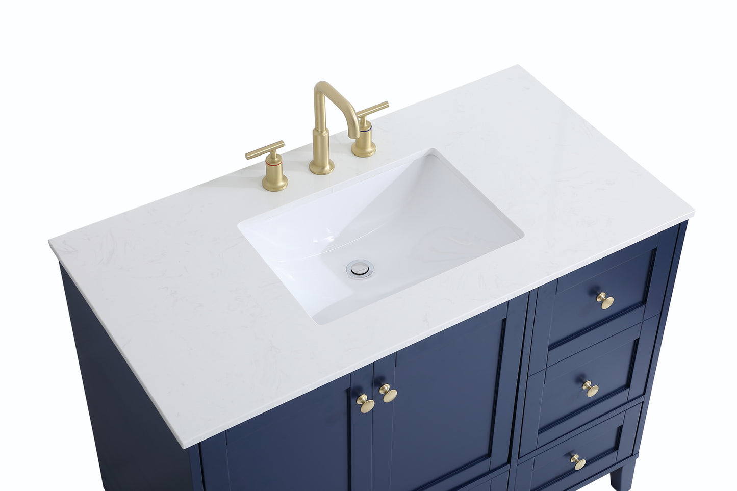 42 inch Single Bathroom Vanity in Blue VF18042BL