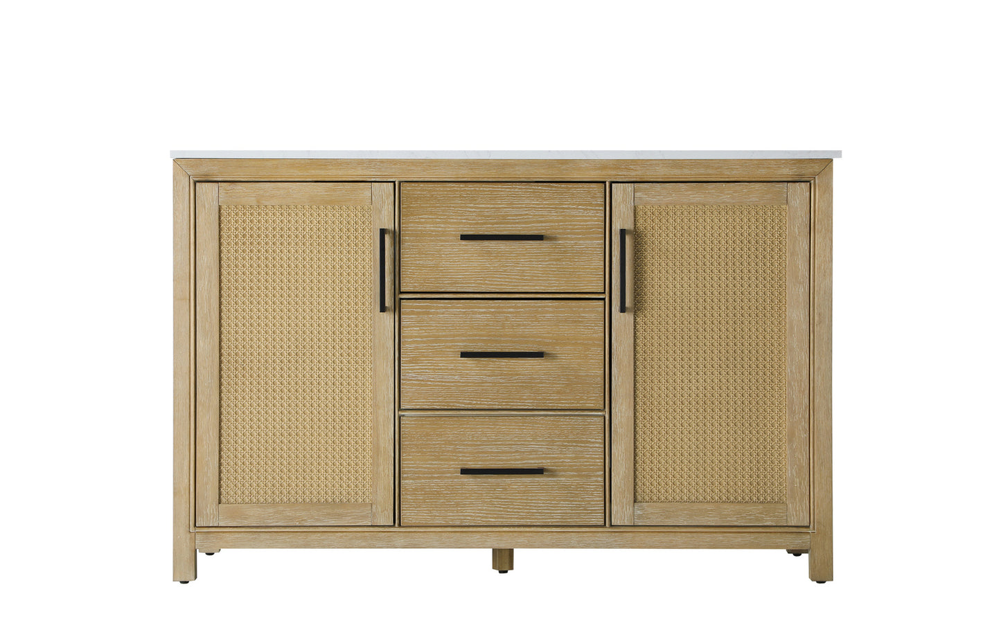 54 Inch Double Bathroom Vanity In Linen Oak VF29554DLO
