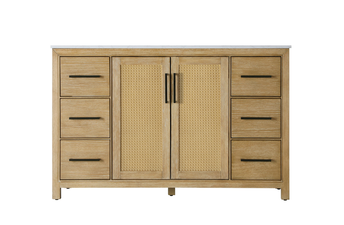 54 Inch Single Bathroom Vanity In Linen Oak VF29554LO