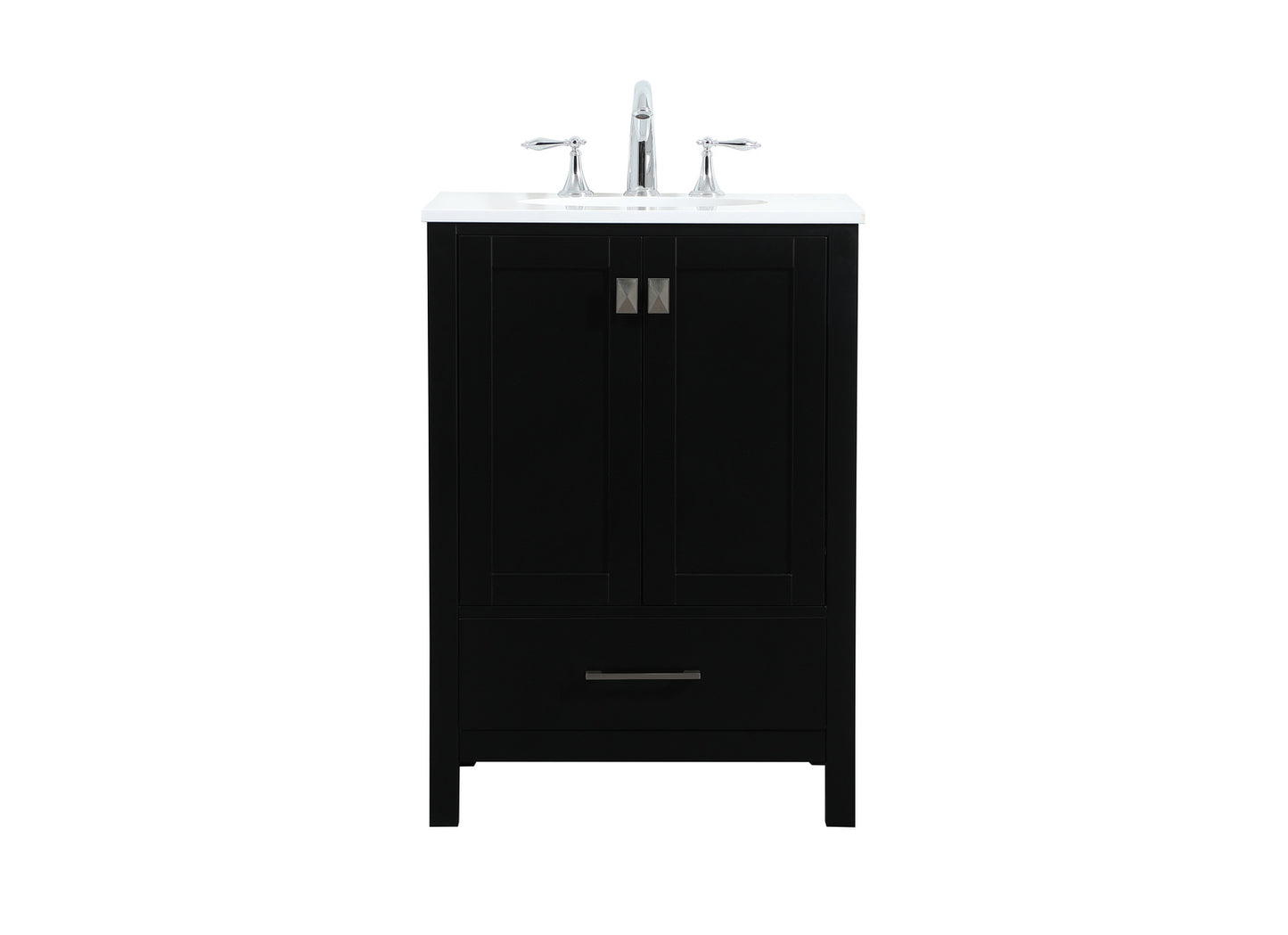 24 inch Single bathroom vanity in black VF18824BK