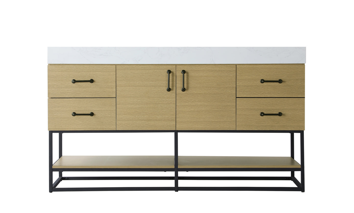 60 inch Single Bathroom Vanity in Honey Brown VF29260MHB