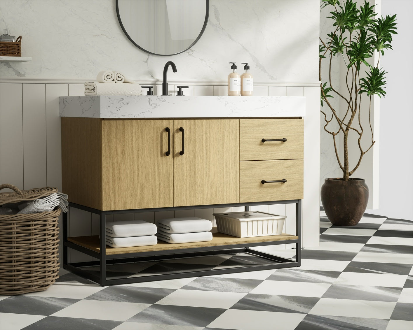 42 inch Single Bathroom Vanity in Honey Brown VF29242MHB