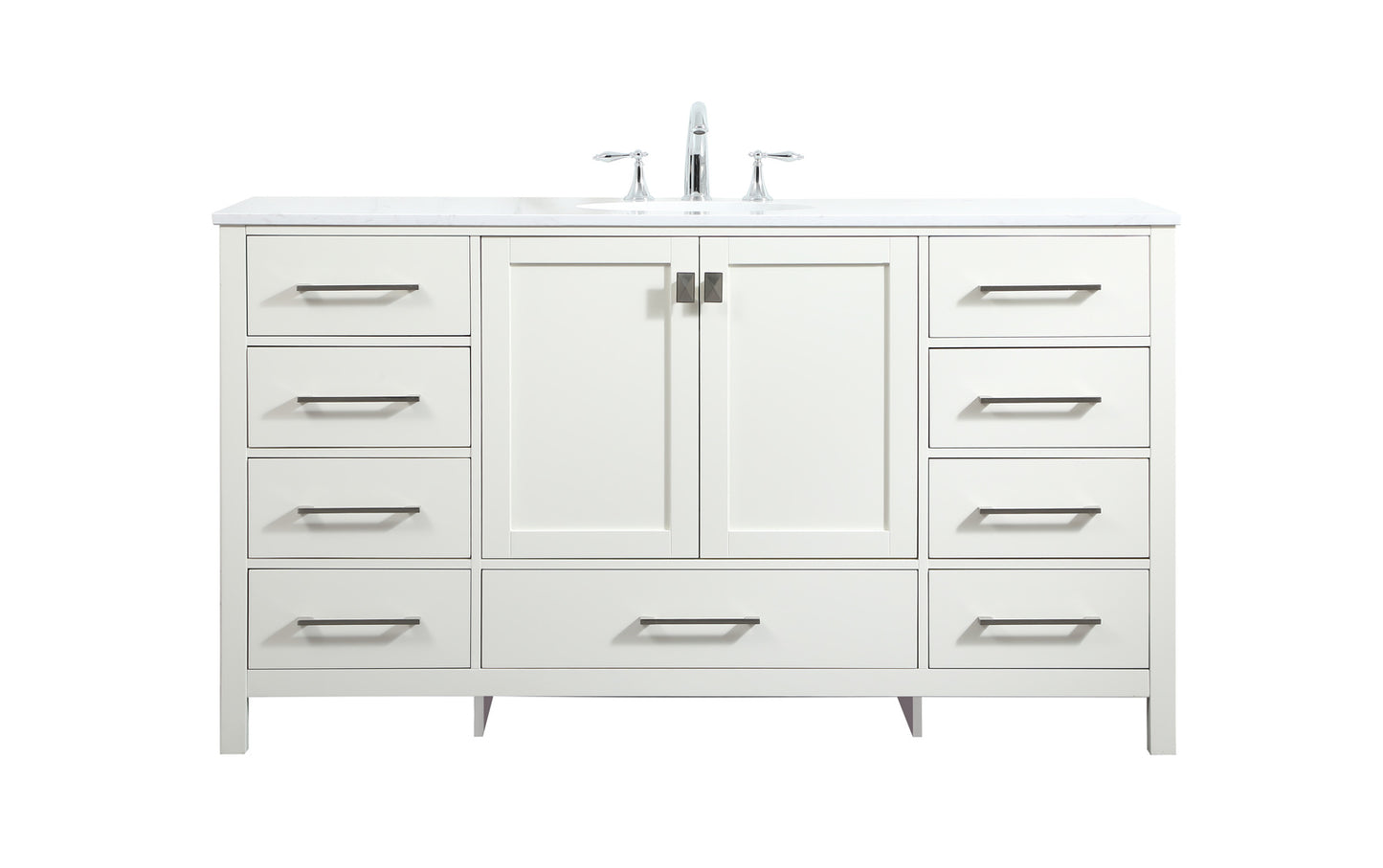 60 inch Single bathroom vanity in white VF18860WH