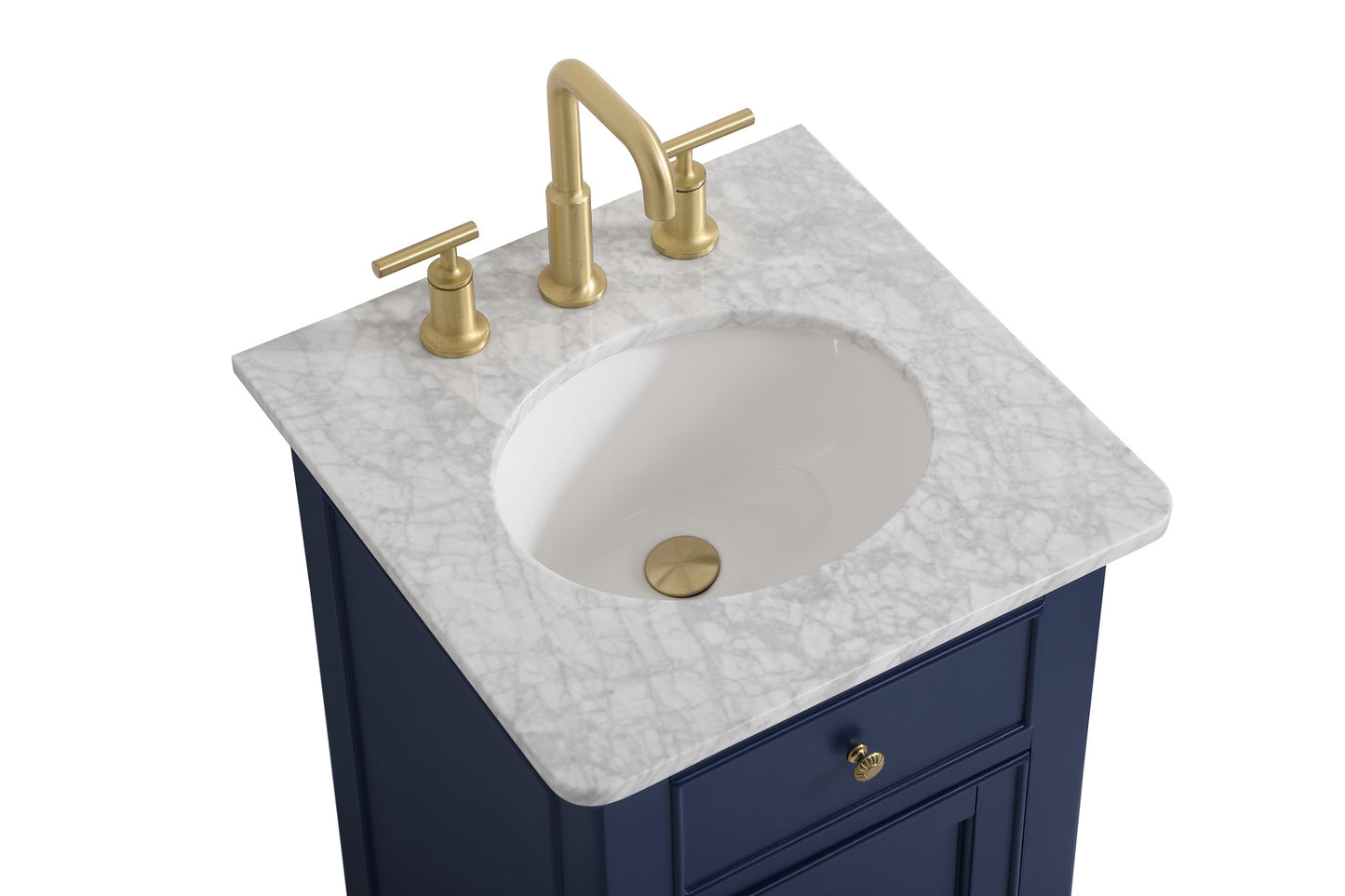 19 inch Single bathroom vanity in blue