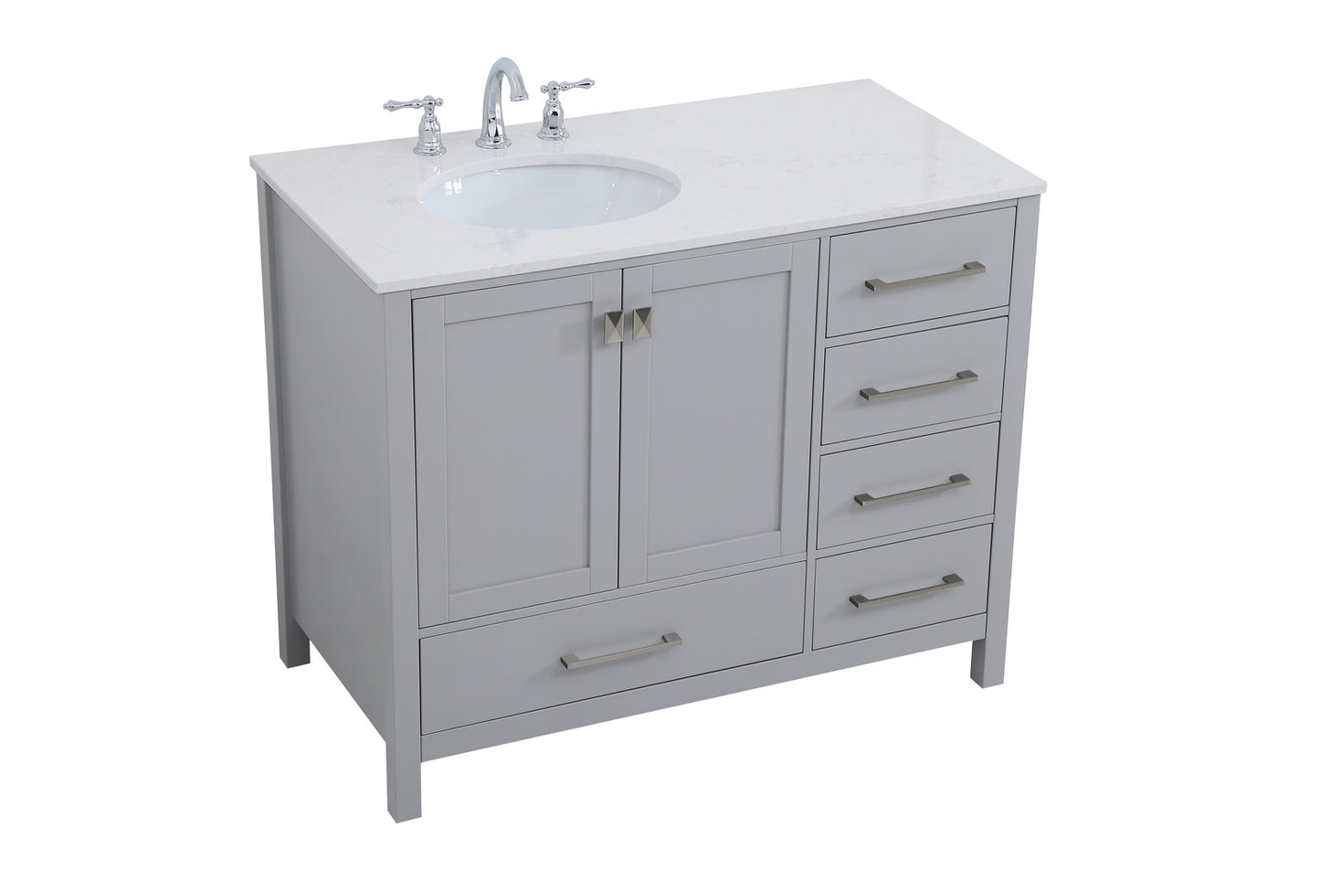42 inch Single Bathroom Vanity in Gray VF18842GR