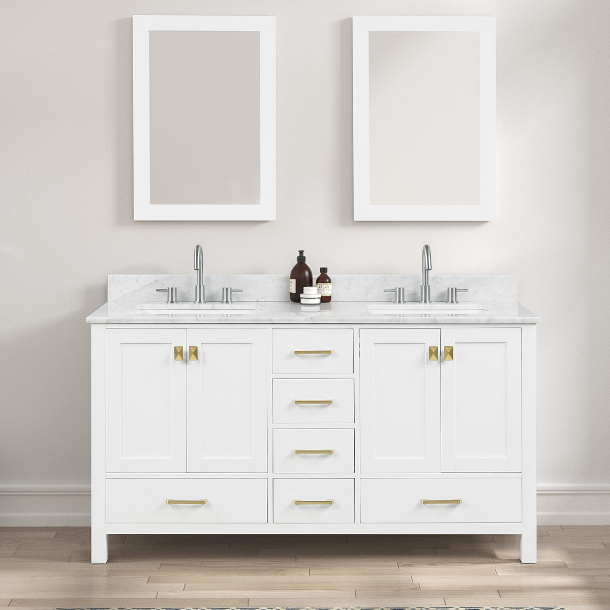 Geneva 60″ Matte White Vanity