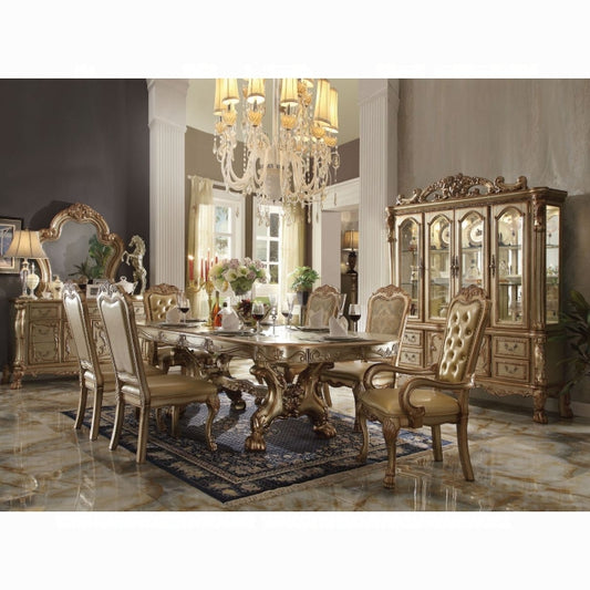 7 PC Dresden Dining Table W/2 Leaves and 6 Chairs