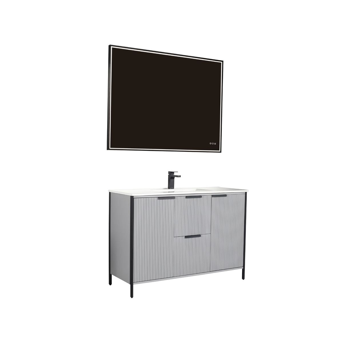 Zurich 48″ Metal Gray Vanity