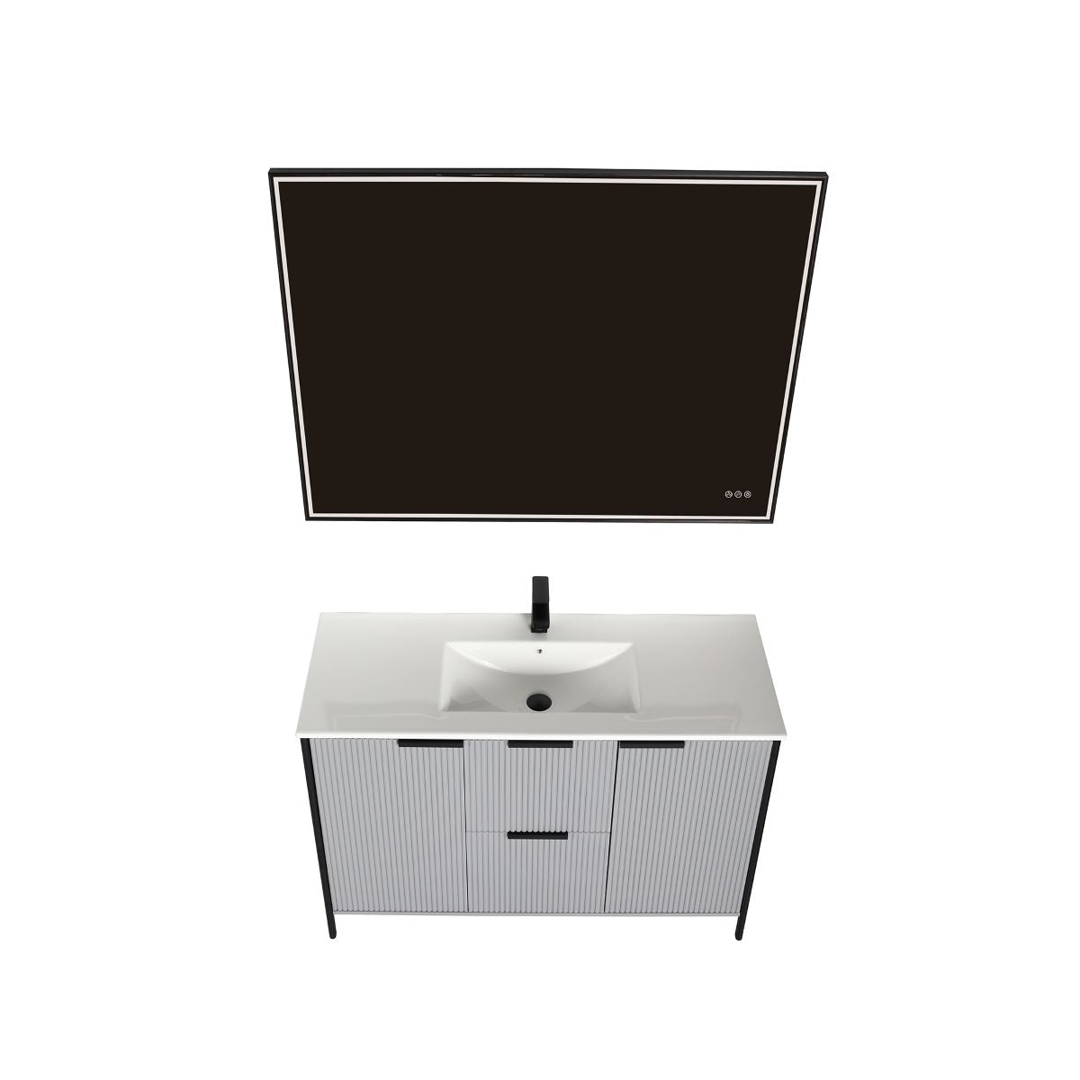 Zurich 48″ Metal Gray Vanity