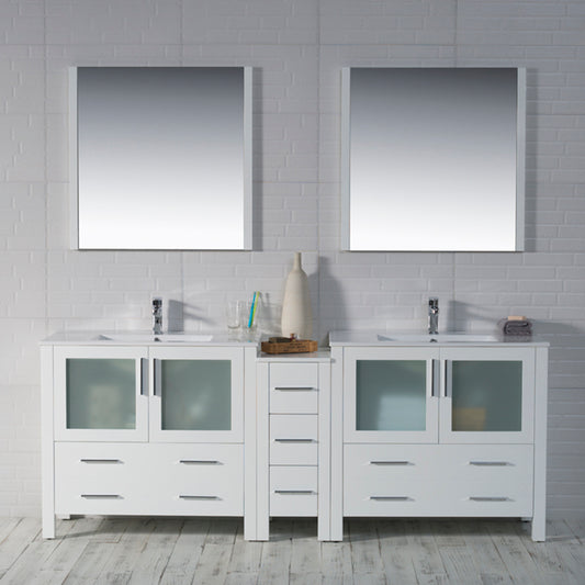 Sydney 84 Glossy White Vanity