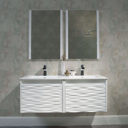 Paris 48 Inch Glossy White Vanity