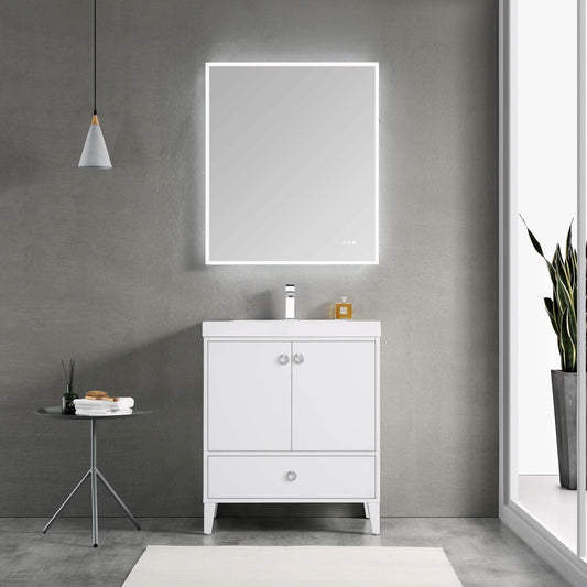 Lyon Matte White 30 Inch Vanity