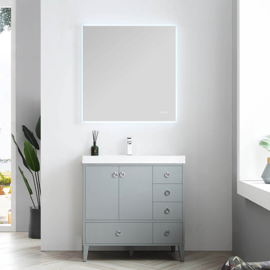 Lyon Metal Gray 36 Inch Vanity