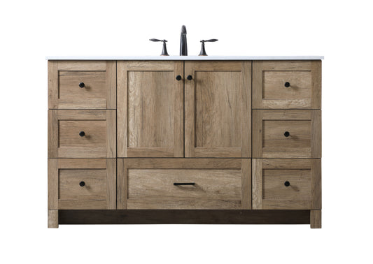 54 inch Single bathroom vanity in natural oak VF2854NT