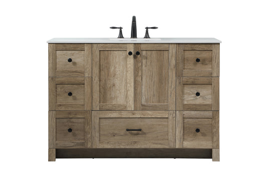 48 inch Single bathroom vanity in natural oak VF2848NT