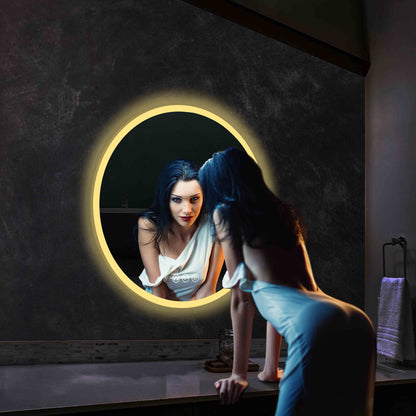Orion -  Round LED Mirror Frosted Side