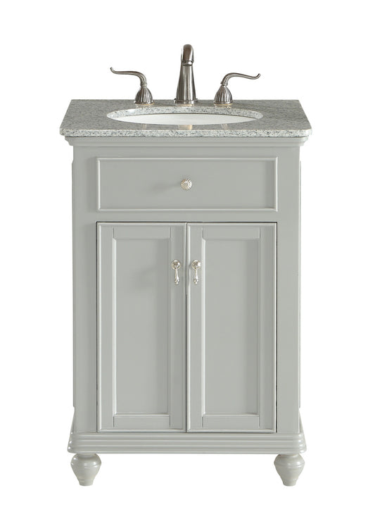 24 In. Single Bathroom Vanity Set In Light Grey