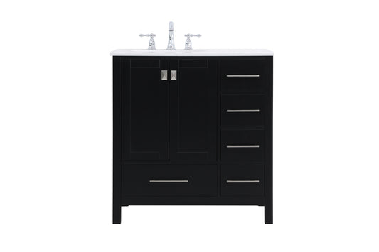 32 inch Single Bathroom Vanity in Black VF18832BK