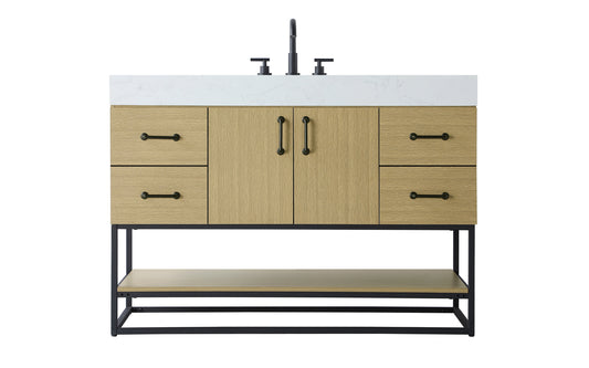 48 inch Single Bathroom Vanity in Honey Brown VF29248MHB