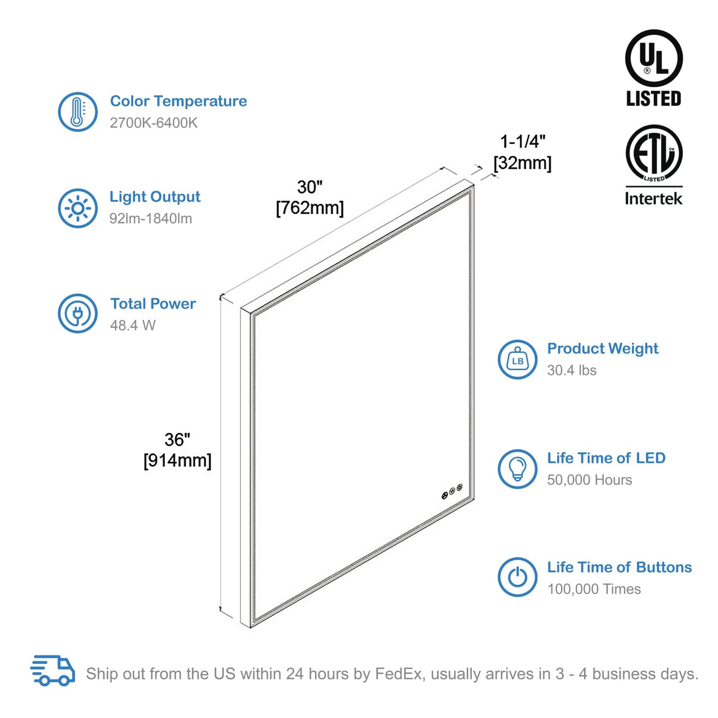 Stellar LED Mirror