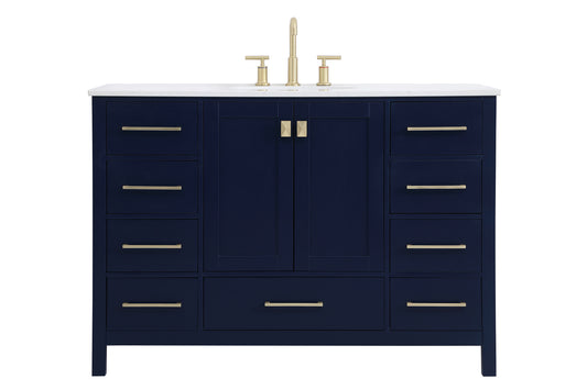 48 inch Single Bathroom Vanity in Blue VF18848BL