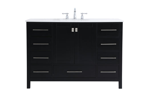 48 inch Single Bathroom Vanity in Black VF18848BK