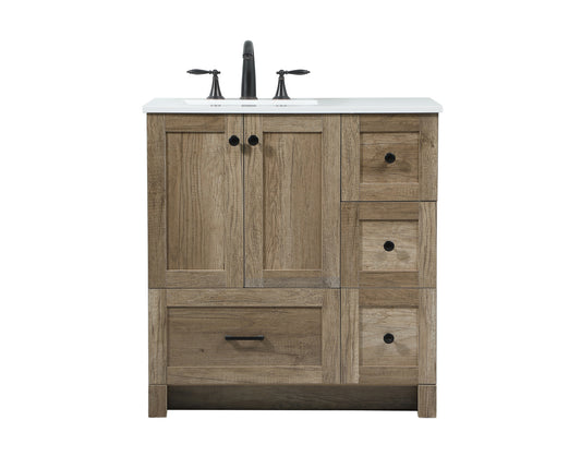 32 inch Single bathroom vanity in natural oak VF2832NT