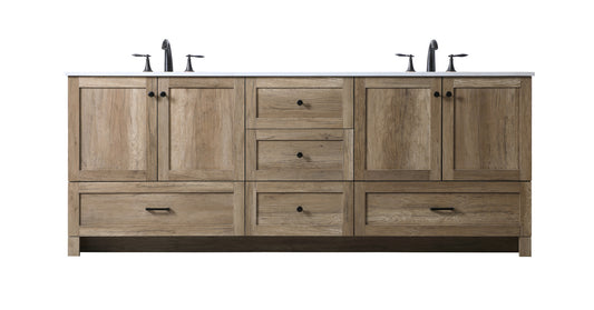 84 inch Double bathroom vanity in natural oak VF2884DNT