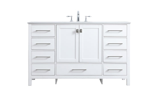 Irene Vanity Cabinet 9Dw2Dr 54x22x34 White VF18854WH